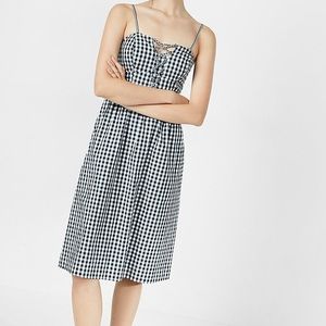 NWOT Gingham Midi Dress